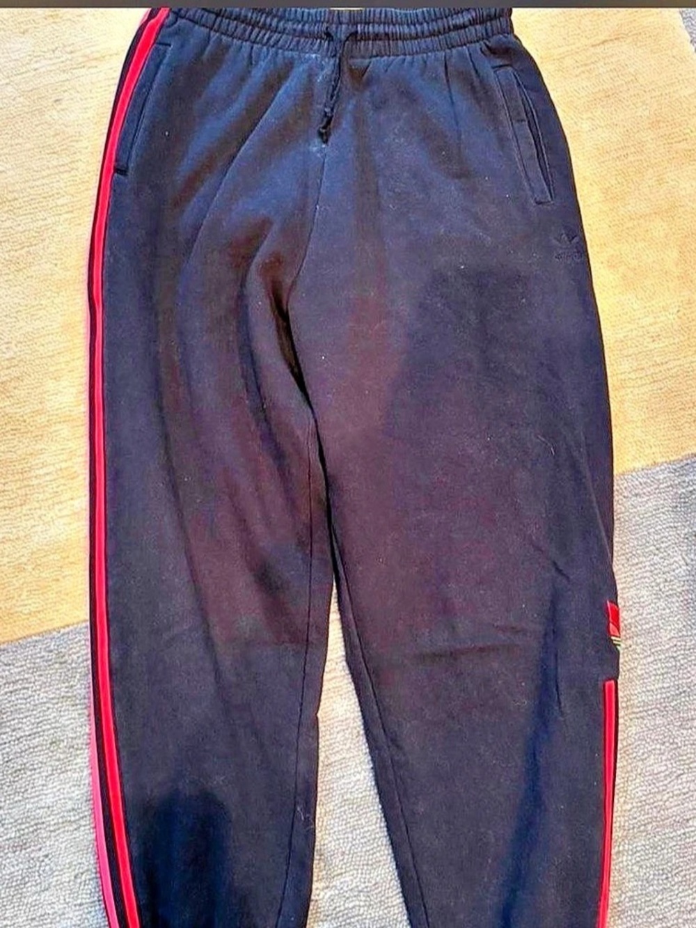 adidas Black & Red Track Joggers